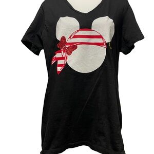 Pirate Mickey Black Tee with Glitter Mickey Head.